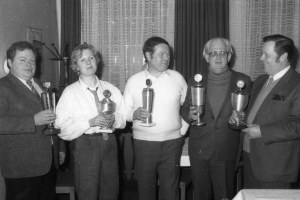 Siegerehrung beim Taubenverein   am 2.3.1985 