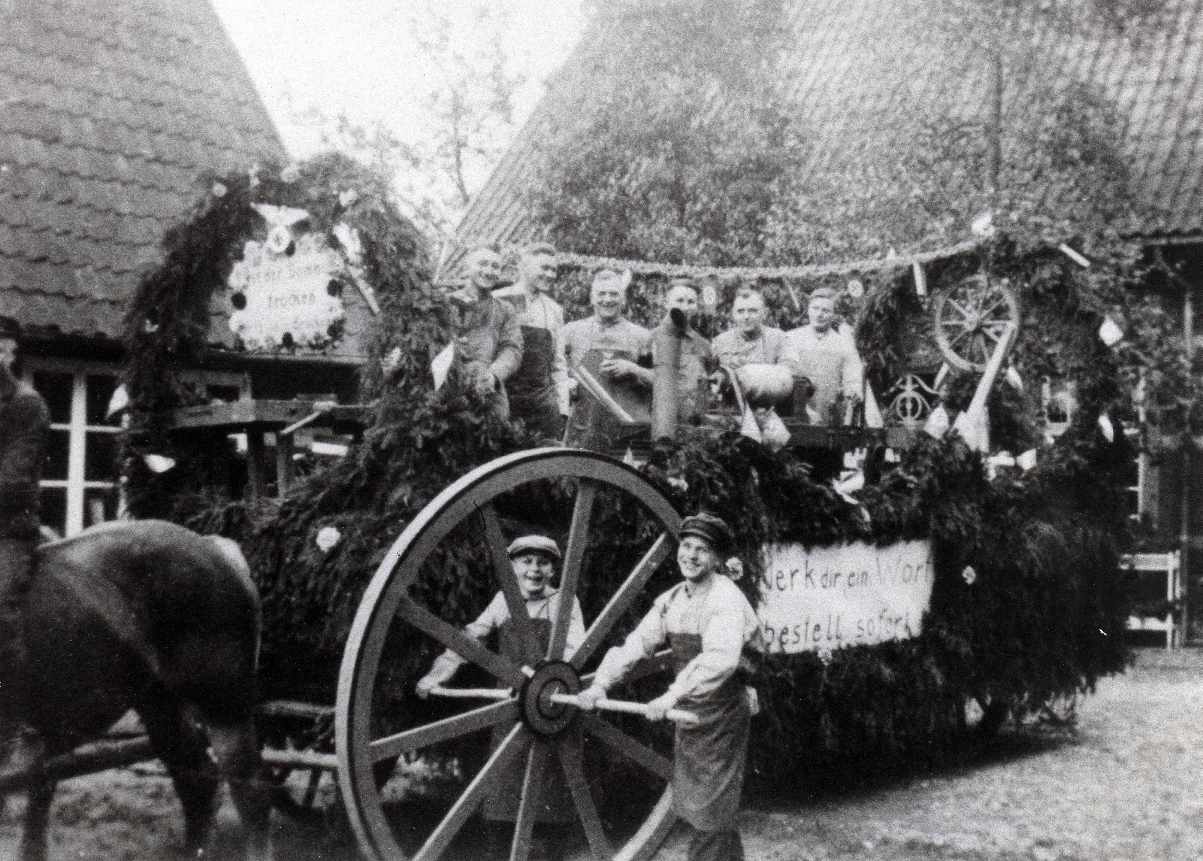 Vorbereitung zum Handwerkerumzug 