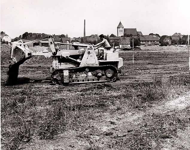 Erdarbeiten für das Baugebiet der Bauernsiedlung