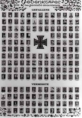 Gedenktafel der Vermissten und Gefallenen