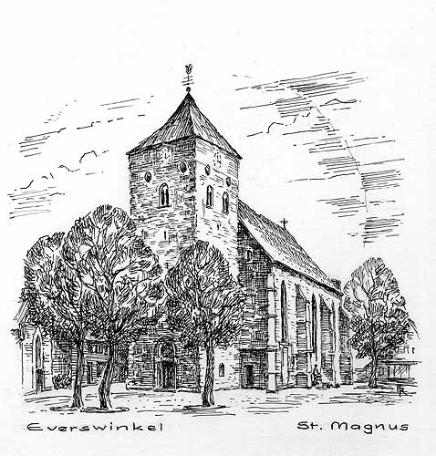 Die St.-Magnus-Kirche von Südwesten im Zustand der 1990er Jahre