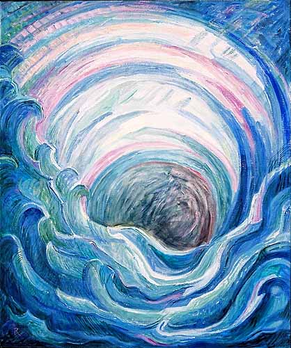 Die sieben Tage der SchÖpfung, 2.Tag.
Scheidung von Wasser und Firmament