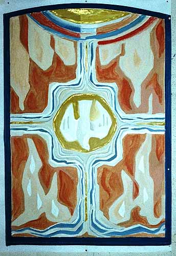 Wandmalerei am Taufstein in der St. Agatha-Kirche in Alverskirchen (Der Entwurf)