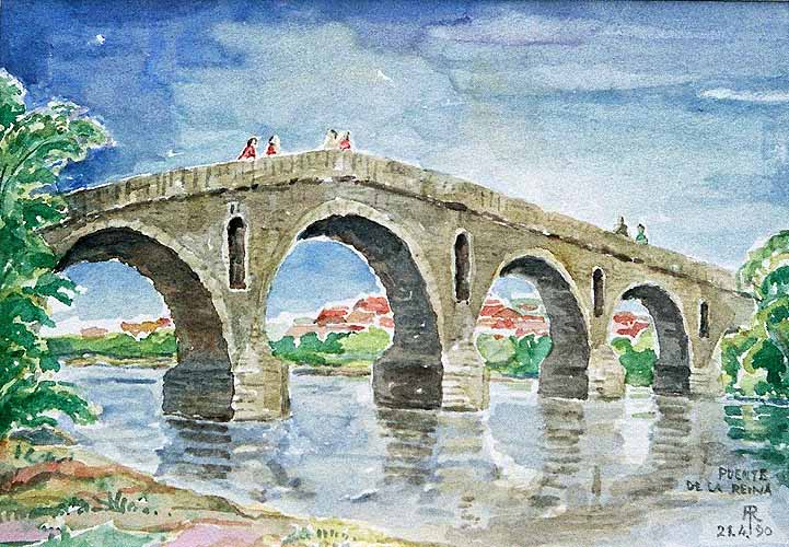 Puente la reina, historische Brcke auf dem Jakobsweg 