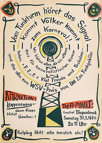Plakat zum Kolping-Karnevalsfest 1970