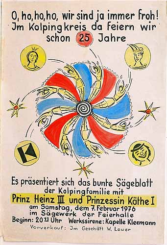 Plakat zum Kolping-Karnevalsfest 1976