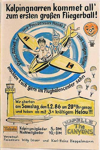 Plakat zum Kolping-Karnevalsfest 1986