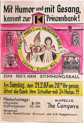 Plakat zum Kolping-Karnevalsfest 1987
