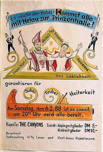 Plakat zum Kolping-Karnevalsfest 1988